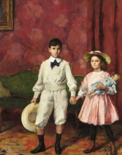 Boutiques de musées Affiches D'Art Encadrées|Toiles Sans Cadre-Deux enfants [Pierre et Valentine] (affiches d'art encadrées)