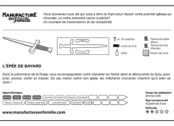 Boutiques de musées Epée de Bayard à construire - Manufacture en Famille