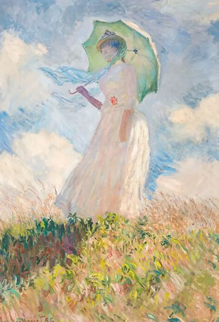 Hot Boutiques de musées Essai de figure en plein air : femme à l’ombrelle tournée vers la gauche (toiles sur châssis)