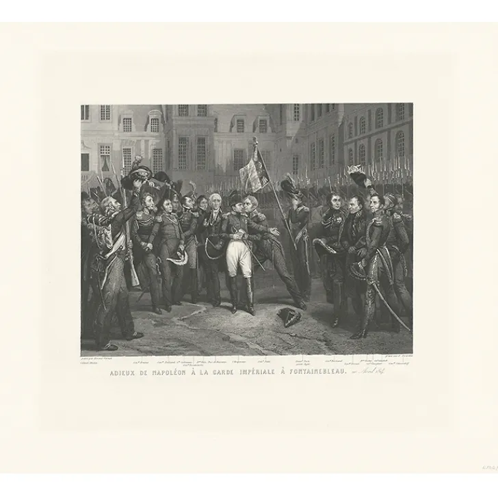 Outlet Boutiques de musées Estampe Adieu de Napoléon Ier à la Garde impériale à Fontainebleau