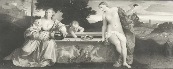 Boutiques de musées Chefs D'Œuvre Des Musées-Estampe Amour sacré et Amour profane - Titien