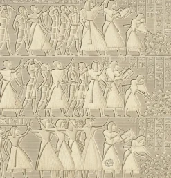 Boutiques de musées Description De L'Égypte-Estampe Bas-relief sculpté, péristyle du palais, Medinet-Abou