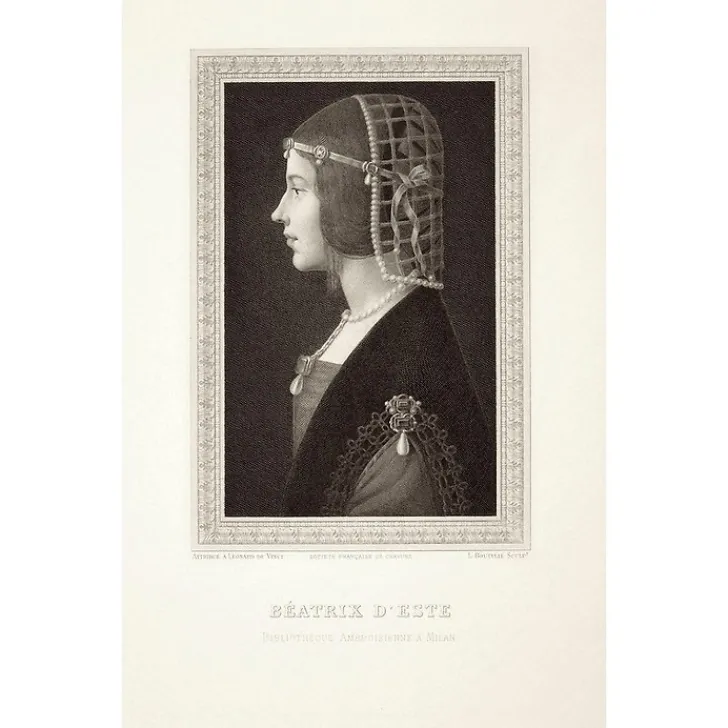 Boutiques de musées Estampe Béatrix d'Este - Léonard de Vinci