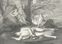 Discount Boutiques de musées Estampe Écho et Narcisse ou la mort de Narcisse - Nicolas Poussin