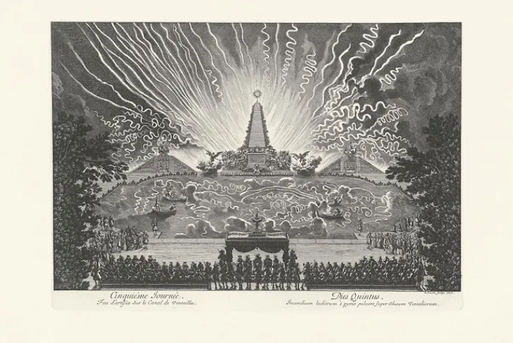 Discount Boutiques de musées Estampe Cinquième journée - Feu d'artifice sur le canal de Versailles - Jean Lepautre