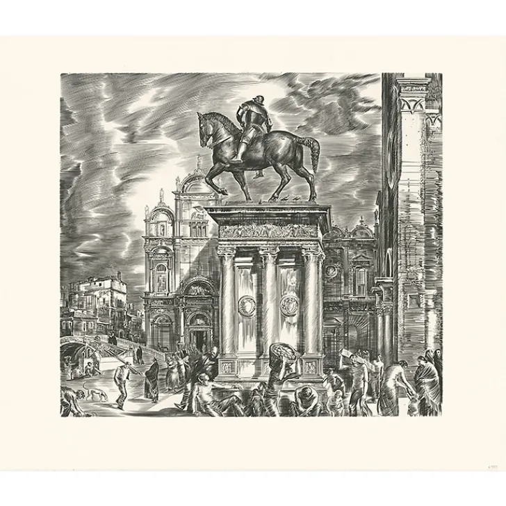 Boutiques de musées Art Moderne|Architecture Et Villes-Estampe Colleone of Venise - Albert Decaris