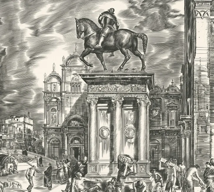 Boutiques de musées Art Moderne|Architecture Et Villes-Estampe Colleone of Venise - Albert Decaris