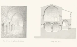 Boutiques de musées Architecture Et Villes-Estampe Coupes et Détails de l'Abbaye de Thoronet, Claude Sauvageot