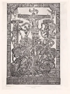 Online Boutiques de musées Estampe Crucifixion : le Christ en croix - Le Maître au criblé