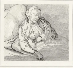 Sale Boutiques de musées Estampe Deux croquis - Rembrandt