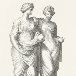 Discount Boutiques de musées Estampe Deux nymphes Hespérides