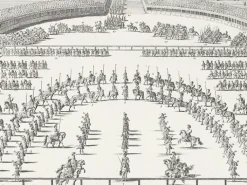 Boutiques de musées Personnages Et Évènements Historiques-Estampe Défilé des cinq quadrilles dans la lice - Israël Silvestre