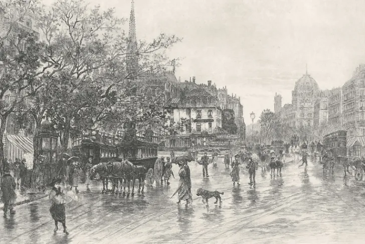 Best Boutiques de musées Estampe Entrée de la Cité, vue du pont Saint-Michel