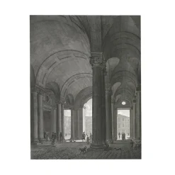 Boutiques de musées Paris Et Le Louvre-Estampe Entrée du Louvre, ou vestibule du côté de la rue du Coq