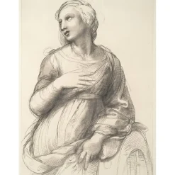 Boutiques de musées Dessins-Estampe Etude pour Sainte Catherine d'Alexandrie