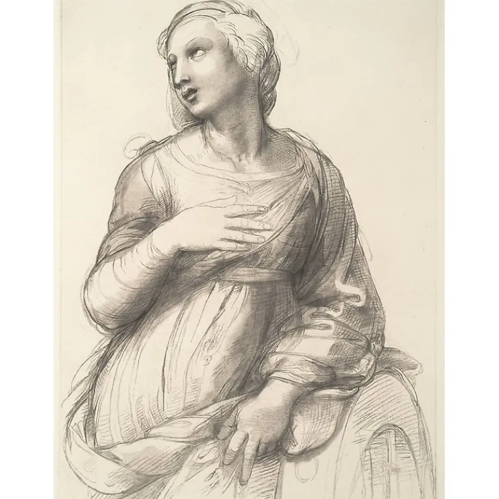Boutiques de musées Dessins-Estampe Etude pour Sainte Catherine d'Alexandrie