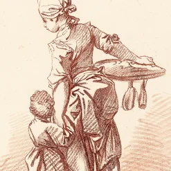 Sale Boutiques de musées Estampe Femme tenant un enfant par la main