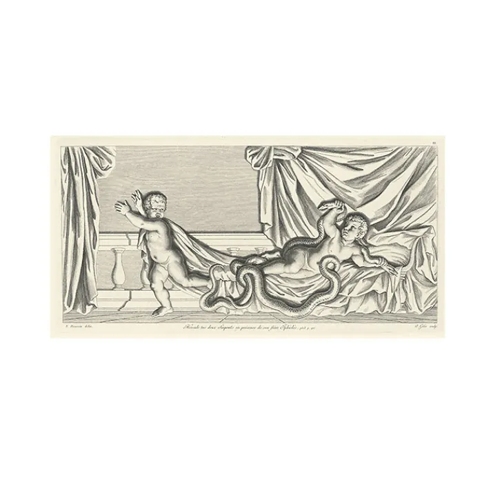 Boutiques de musées Chefs D'Œuvre Des Musées-Estampe Hercule tue deux serpents - Nicolas Poussin
