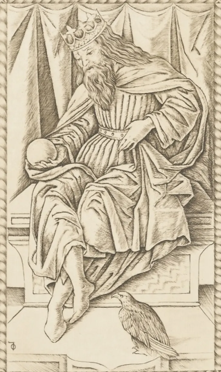 Boutiques de musées Art Moderne-Estampe Imperator, carte 9, Le Tarot de Mantegna - Cécile Reims