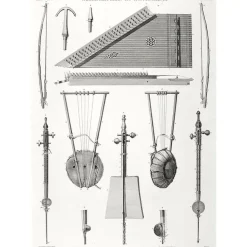 Hot Boutiques de musées Estampe Instruments à cordes qui paraissent propres aux égyptiens