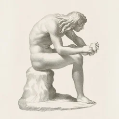 Boutiques de musées Dessins-Estampe Jeune homme qui se tire une épine du pied