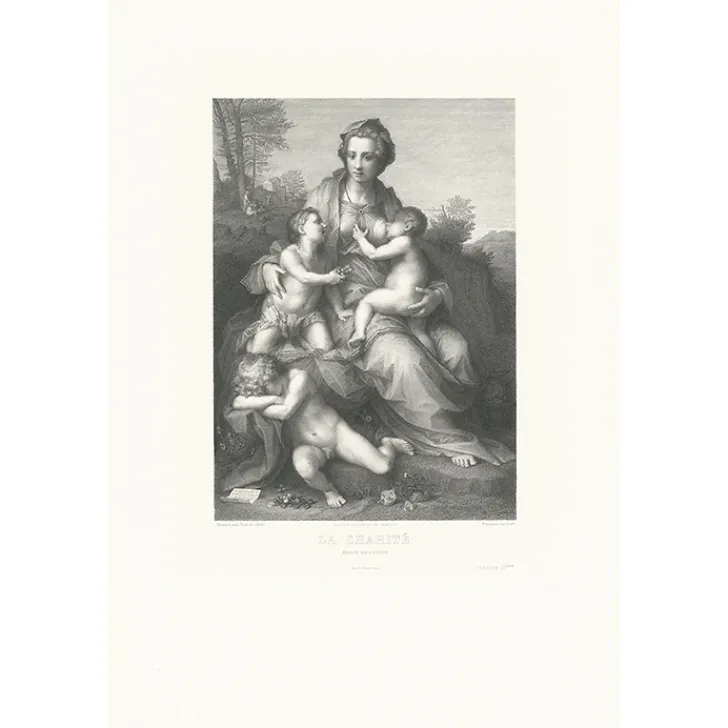 Boutiques de musées Chefs D'Œuvre Des Musées-Estampe La Charité - Andrea del Sarto