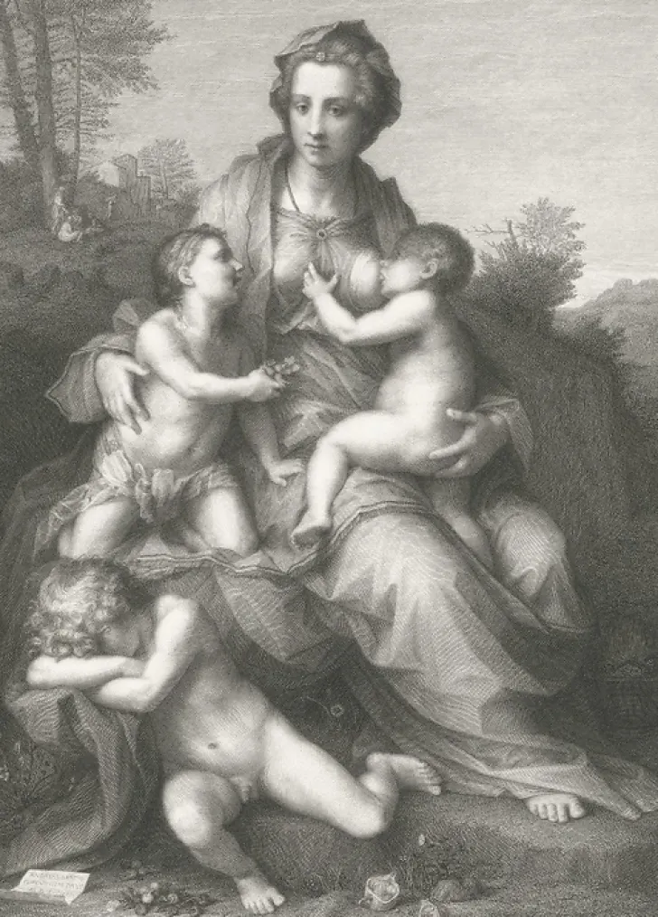 Boutiques de musées Chefs D'Œuvre Des Musées-Estampe La Charité - Andrea del Sarto