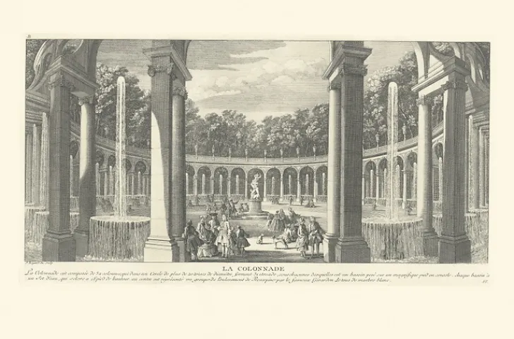 Clearance Boutiques de musées Estampe La Colonnade des jardins de Versailles - Jacques Rigaud