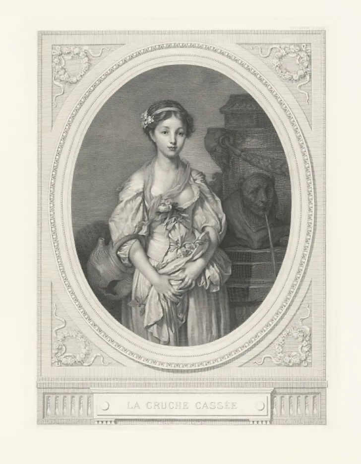 Discount Boutiques de musées Estampe La cruche cassée - Jean-Baptiste Greuze