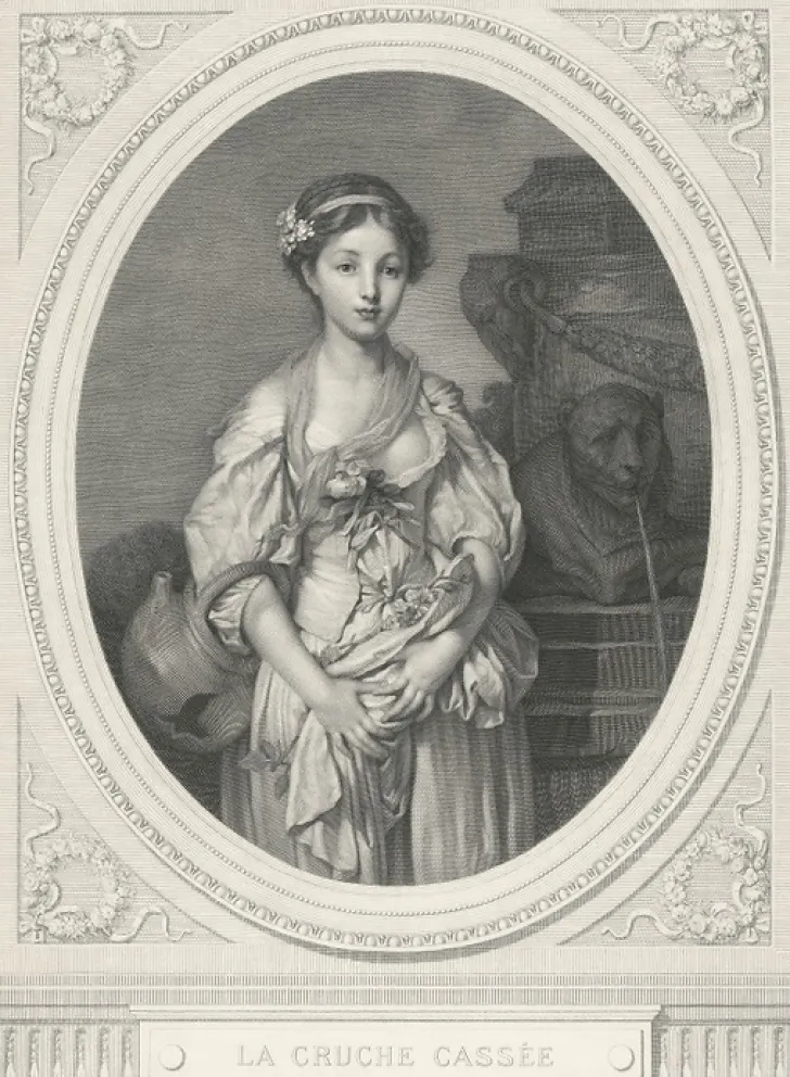 Discount Boutiques de musées Estampe La cruche cassée - Jean-Baptiste Greuze
