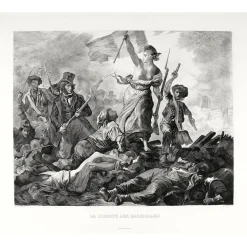 Clearance Boutiques de musées Estampe La Liberté guidant le peuple, 28 juillet 1830 - Eugène Delacroix