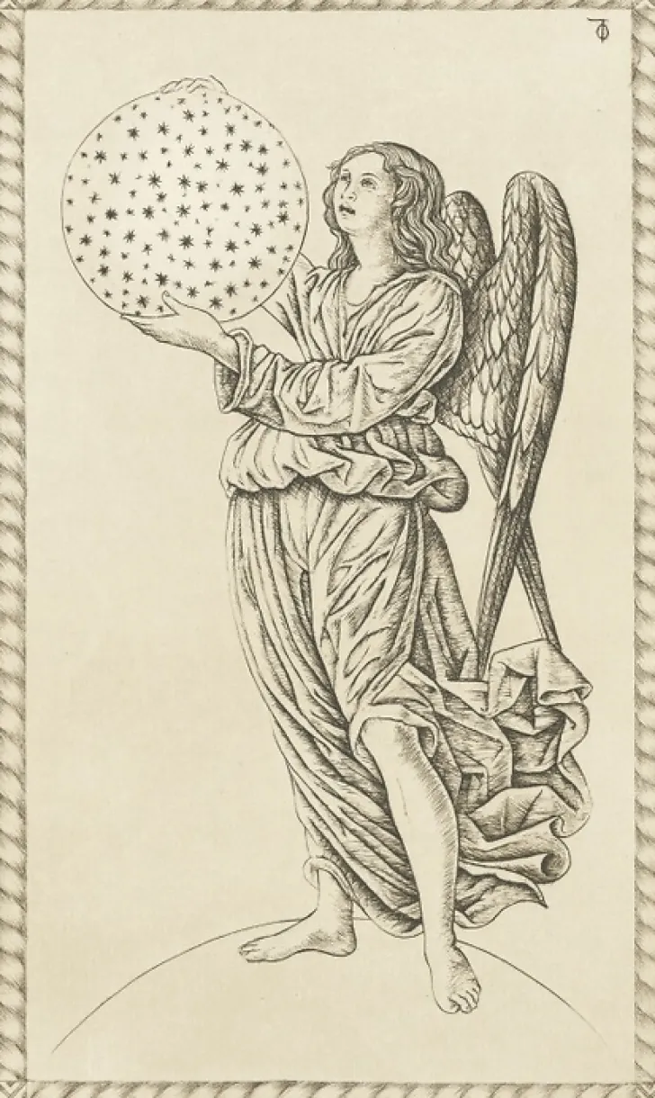 Clearance Boutiques de musées Estampe La 8ème sphère, carte 48, Le Tarot de Mantegna - Cécile Reims