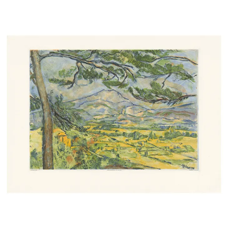 Boutiques de musées Nature, Fleurs Et Paysages-Estampe La Montagne Sainte Victoire gravée par Jacques Villon d'après Cézanne