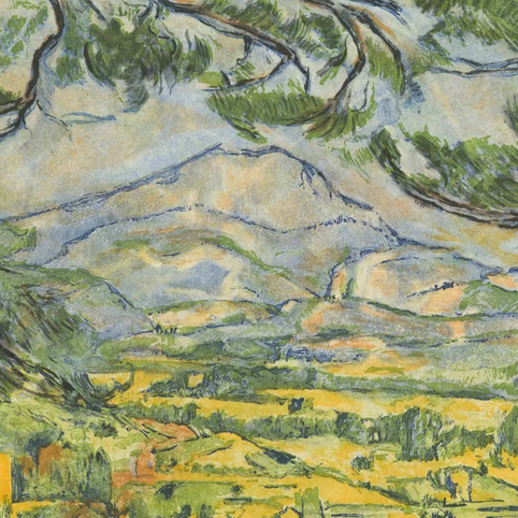 Boutiques de musées Nature, Fleurs Et Paysages-Estampe La Montagne Sainte Victoire gravée par Jacques Villon d'après Cézanne