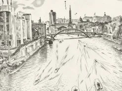 Hot Boutiques de musées Estampe La Seine (Exposition 1937) - Louis-Joseph Soulas