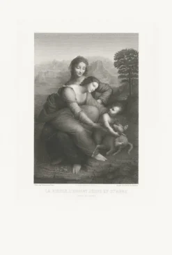 Boutiques de musées Chefs D'Œuvre Des Musées-Estampe La Vierge et l'Enfant Jésus avec sainte Ann - Léonard de Vinci