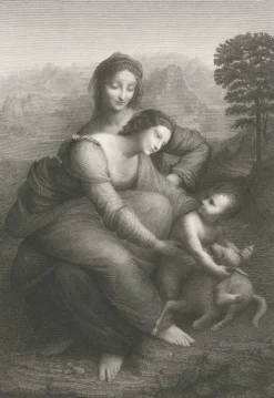 Boutiques de musées Chefs D'Œuvre Des Musées-Estampe La Vierge et l'Enfant Jésus avec sainte Ann - Léonard de Vinci