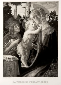 Boutiques de musées Chefs D'Œuvre Des Musées-Estampe La Vierge, l'enfant Jésus et Saint Jean - Botticelli