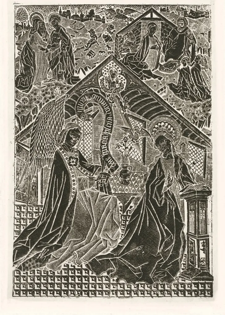 Boutiques de musées Chefs D'Œuvre Des Musées-Estampe L'Annonciation - Le Maître au criblé