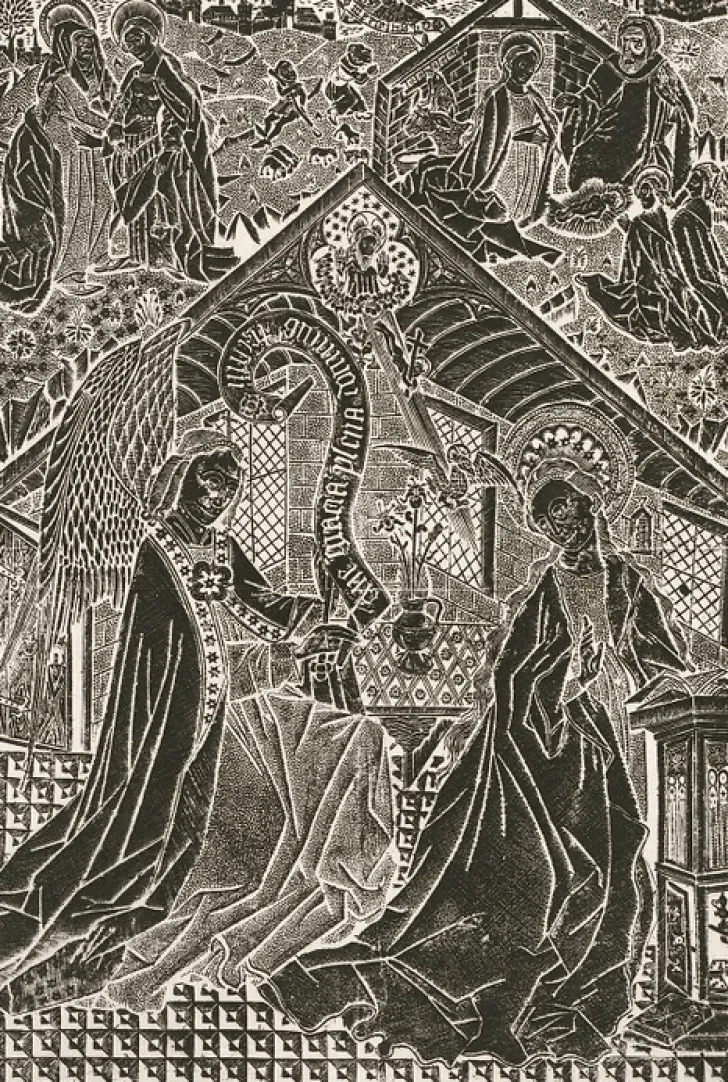 Boutiques de musées Chefs D'Œuvre Des Musées-Estampe L'Annonciation - Le Maître au criblé