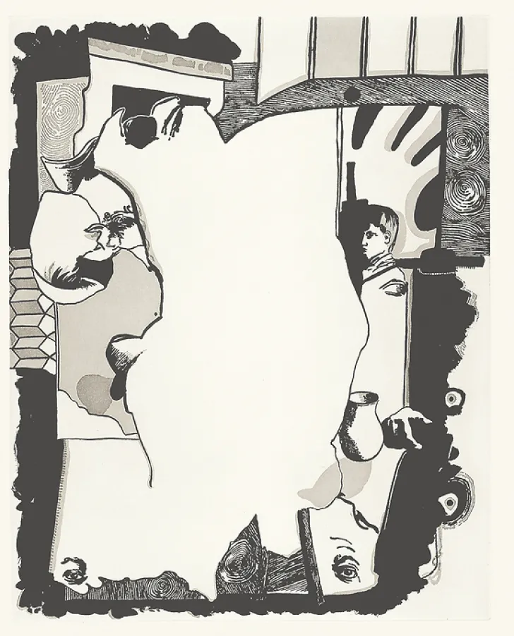 Boutiques de musées Créations Contemporaines-Estampe Le deuxième repas des paysans - Jean-Michel Alberola 1996