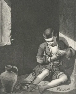 Discount Boutiques de musées Estampe Le jeune mendiant - Bartolomé Esteban Murillo
