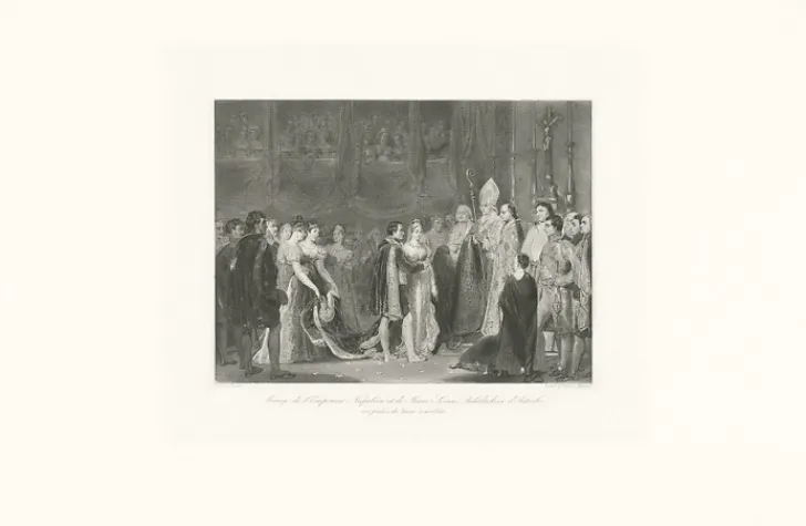 New Boutiques de musées Estampe Le mariage de Napoléon Ier et de Marie-Louise au palais du Louvre le 2 avril 1810 - Léopold Massard d'après Rouget