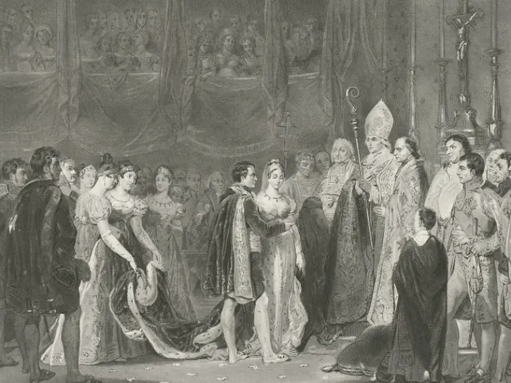 New Boutiques de musées Estampe Le mariage de Napoléon Ier et de Marie-Louise au palais du Louvre le 2 avril 1810 - Léopold Massard d'après Rouget