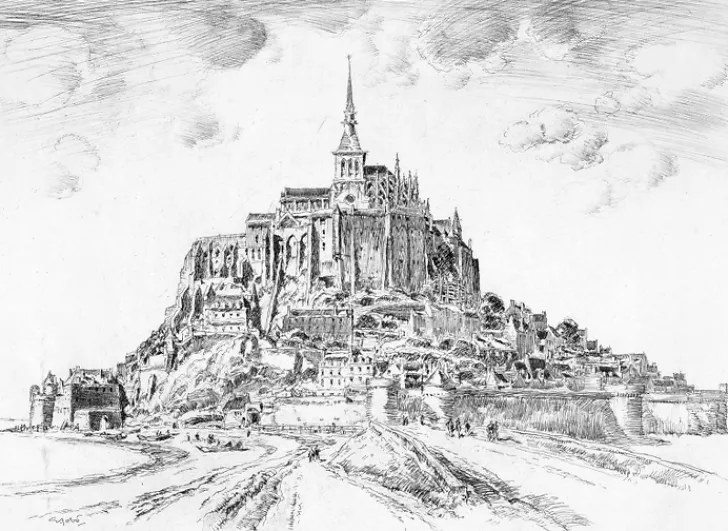 Outlet Boutiques de musées Estampe Le Mont Saint-Michel - Georges Gobô