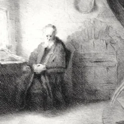 Boutiques de musées Chefs D'Œuvre Des Musées-Estampe Le philosophe en méditation - Rembrandt