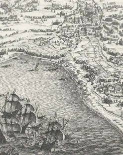 Boutiques de musées Personnages Et Évènements Historiques-Estampe Le siège de la Rochelle, en 1627-1628 - Jacques Callot