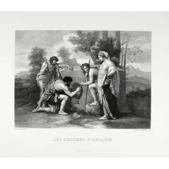 Boutiques de musées Chefs D'Œuvre Des Musées-Estampe Les bergers d'Arcadie - Nicolas Poussin