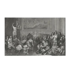 Boutiques de musées Personnages Et Évènements Historiques-Estampe Louis XIV visite les manufactures des Gobelins