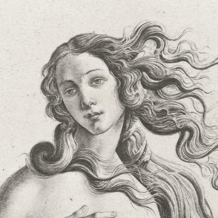 Boutiques de musées Chefs D'Œuvre Des Musées-Estampe Naissance de Vénus, Fragment - Botticelli
